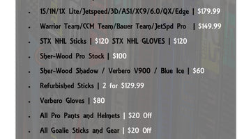 Black Friday Sales on Pro Hockey Sticks and Equipment