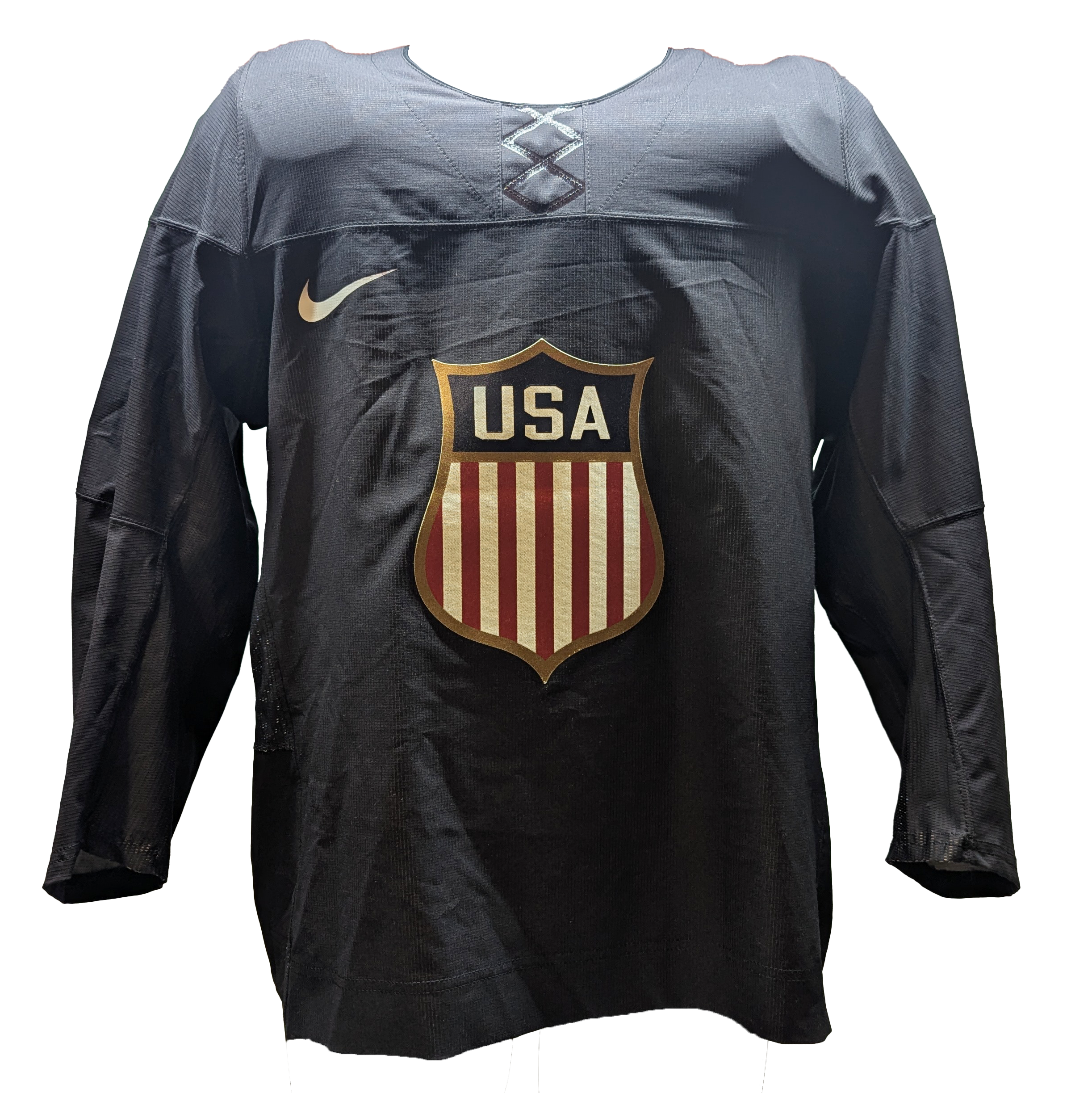 Nike Used Team USA IIHF Authentic Shield Logo Practice Jersey