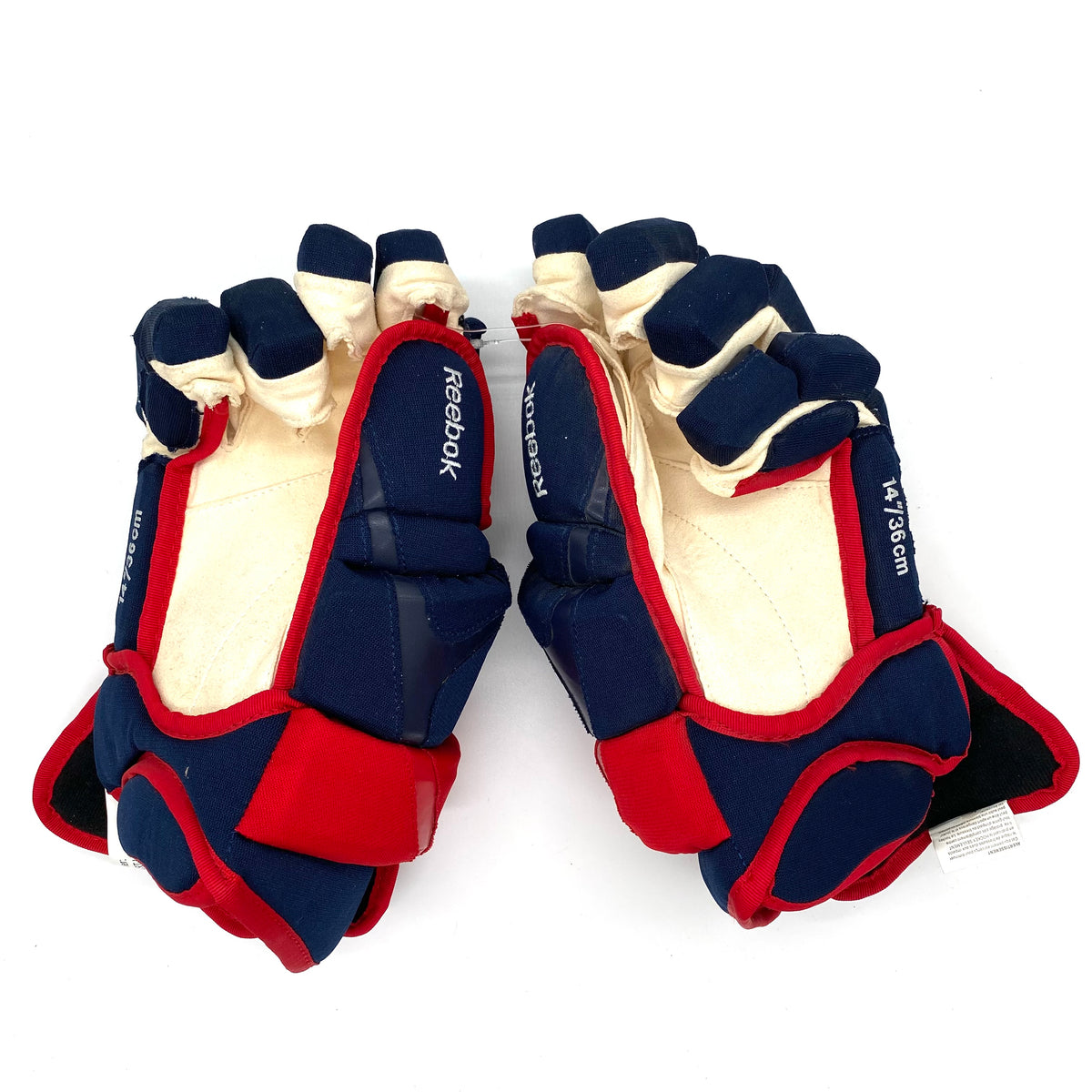 Reebok 10K Used Pro Stock Glove (Navy/Red) HockeyStickMan Canada