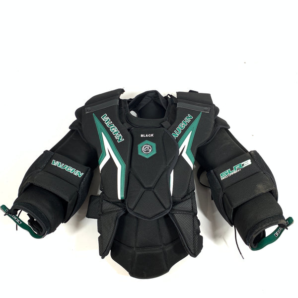 Vaughn SLR3 Pro Carbon - Used Pro Stock Goalie Chest Protector (Black/White/Green)