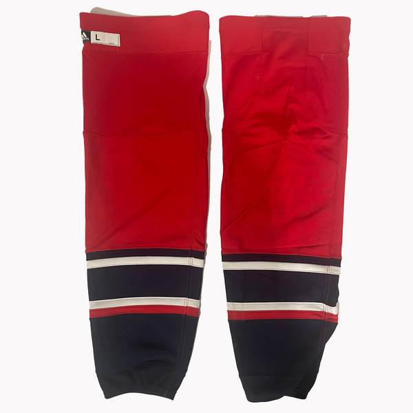 NHL - Used Pro Stock Adidas Hockey Socks - Washington Capitals (Red/Navy)