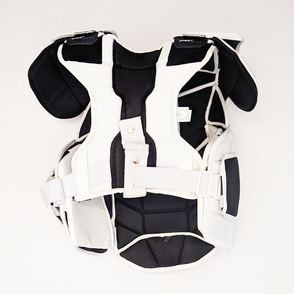 CCM Extreme Flex Shield II - Used Pro Stock Goalie Chest Protector - No Arms (White/Grey)