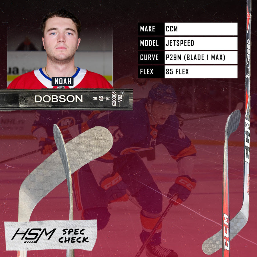 Noah Dobson Stick Spec Check