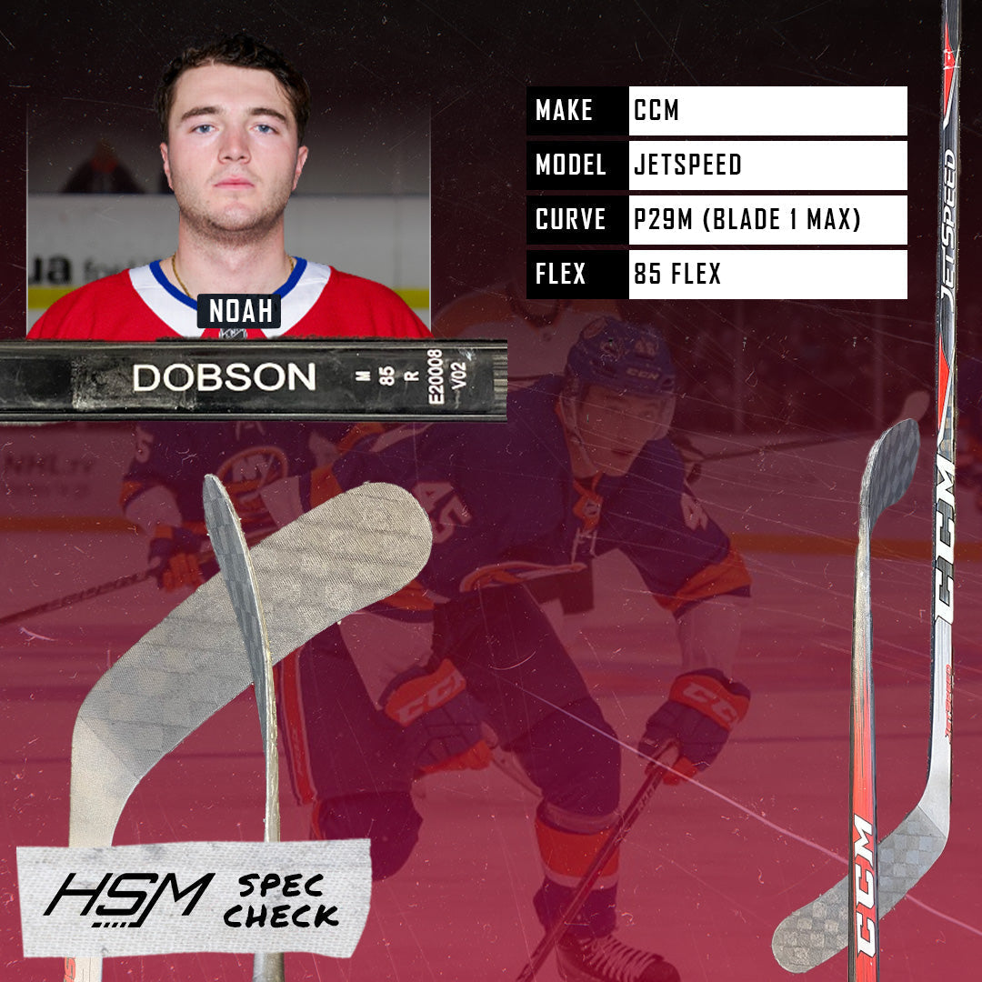 Noah Dobson Stick Spec Check