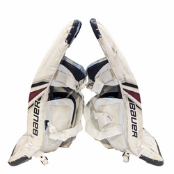 Bauer Supreme 2S Pro - Jambières de gardien de but Pro Stock d'occasion (blanc/marron)