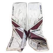 Bauer Supreme 2S Pro - Used Pro Stock Goalie Pads (White/Maroon)