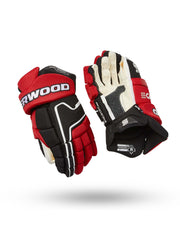 Sherwood Code Encrypt Pro - Retail Hockey Glove - Senior (Black/Red/White)