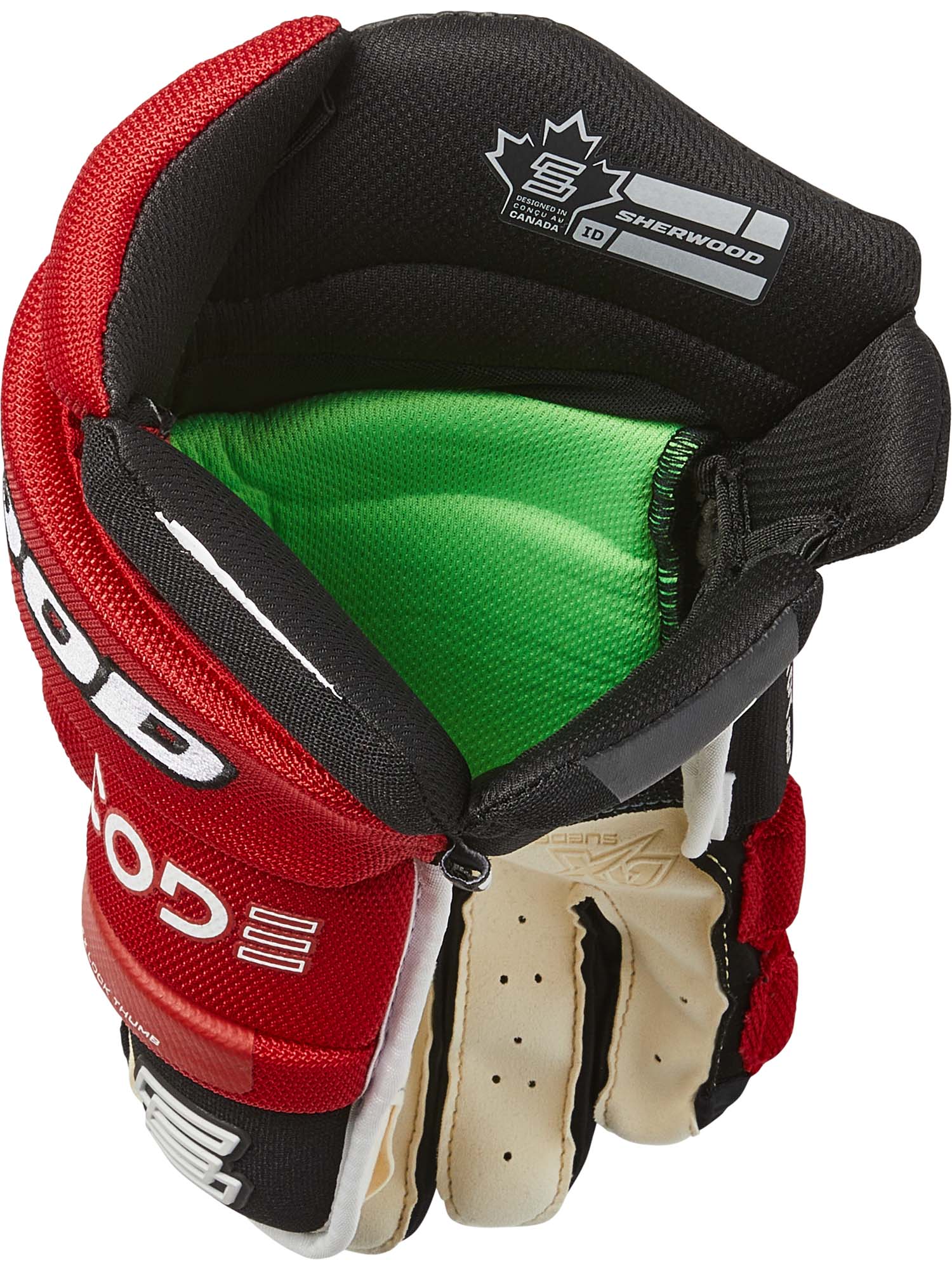 Sherwood Code Encrypt Pro - Retail Hockey Glove - Senior (Black/Red/White)