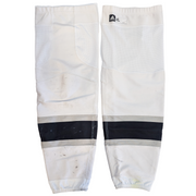 Used - NHL Adidas Pro Stock Hockey Sock - LA Kings - (White/Black/Silver)