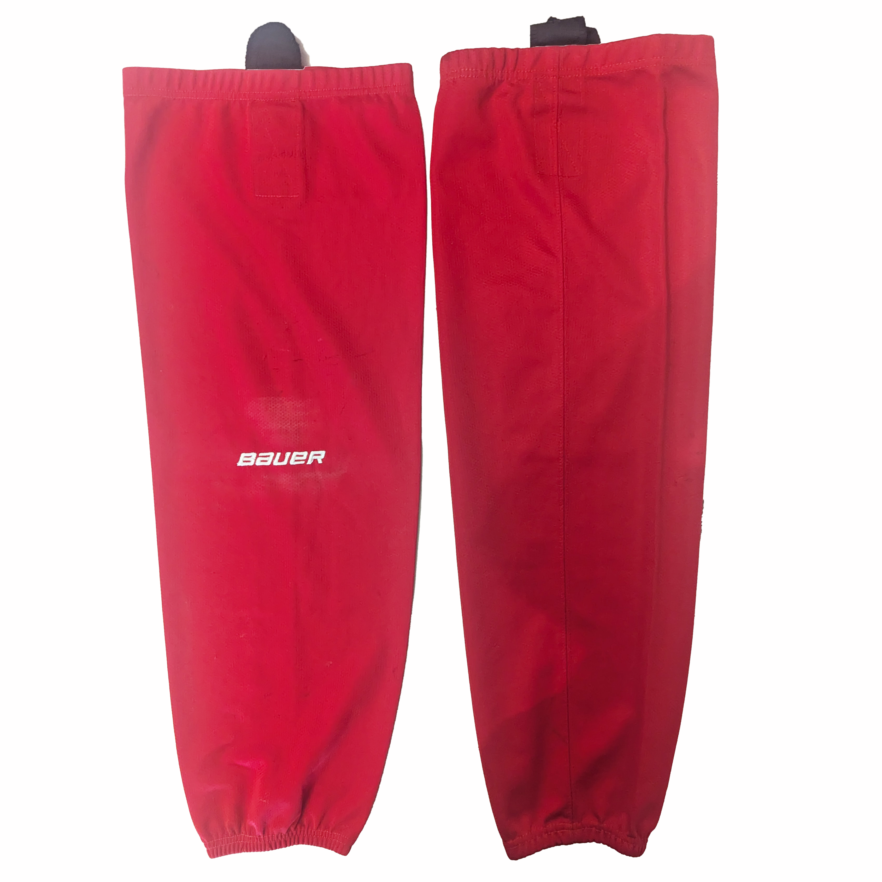Bauer - Chaussettes de hockey usagées (rouges)