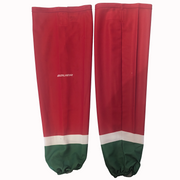 Bauer - Chaussettes de hockey usagées (rouge/vert/blanc)