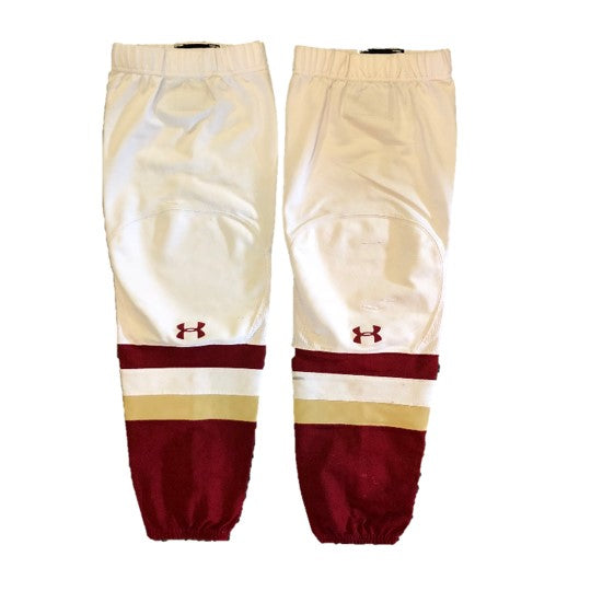 NCAA - Used Under Armour Hockey Socks (White/Maroon/Gold)