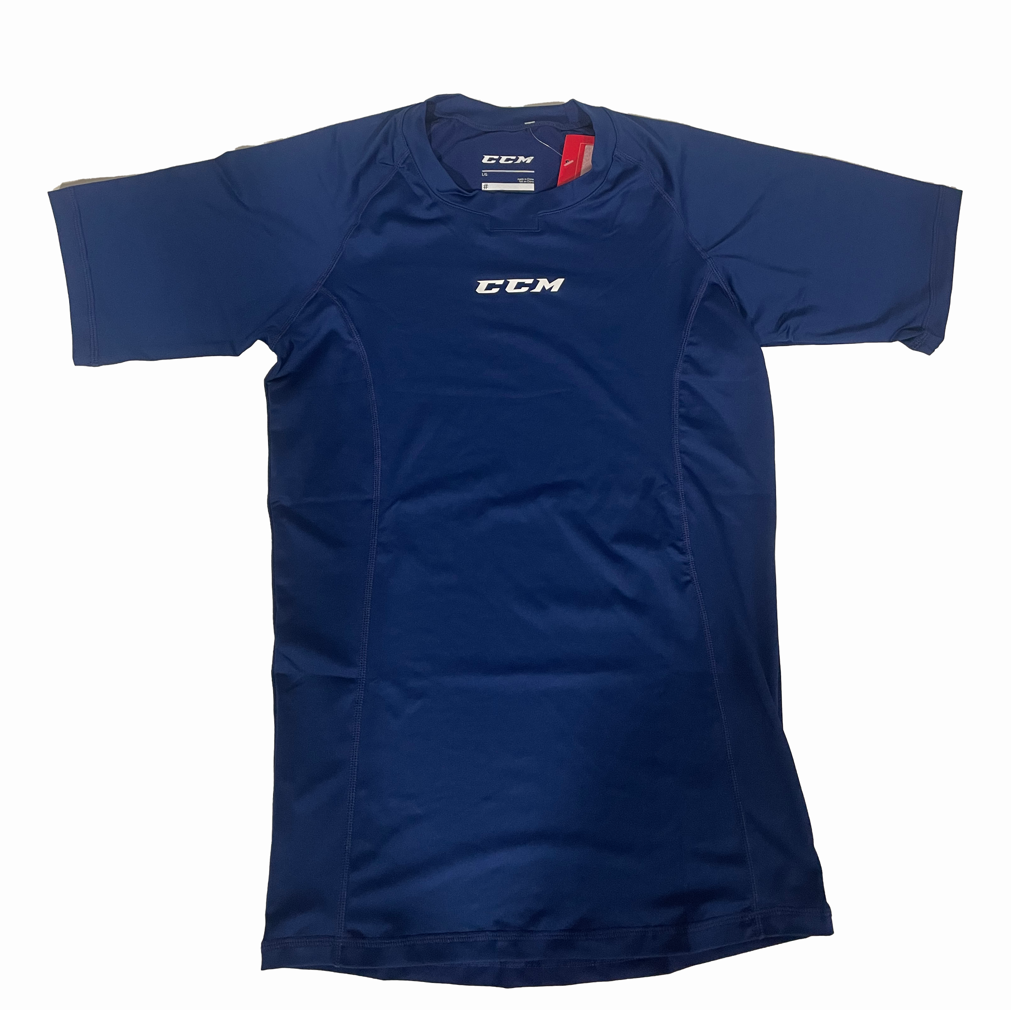 T-shirt de compression à manches courtes CCM (bleu marine)
