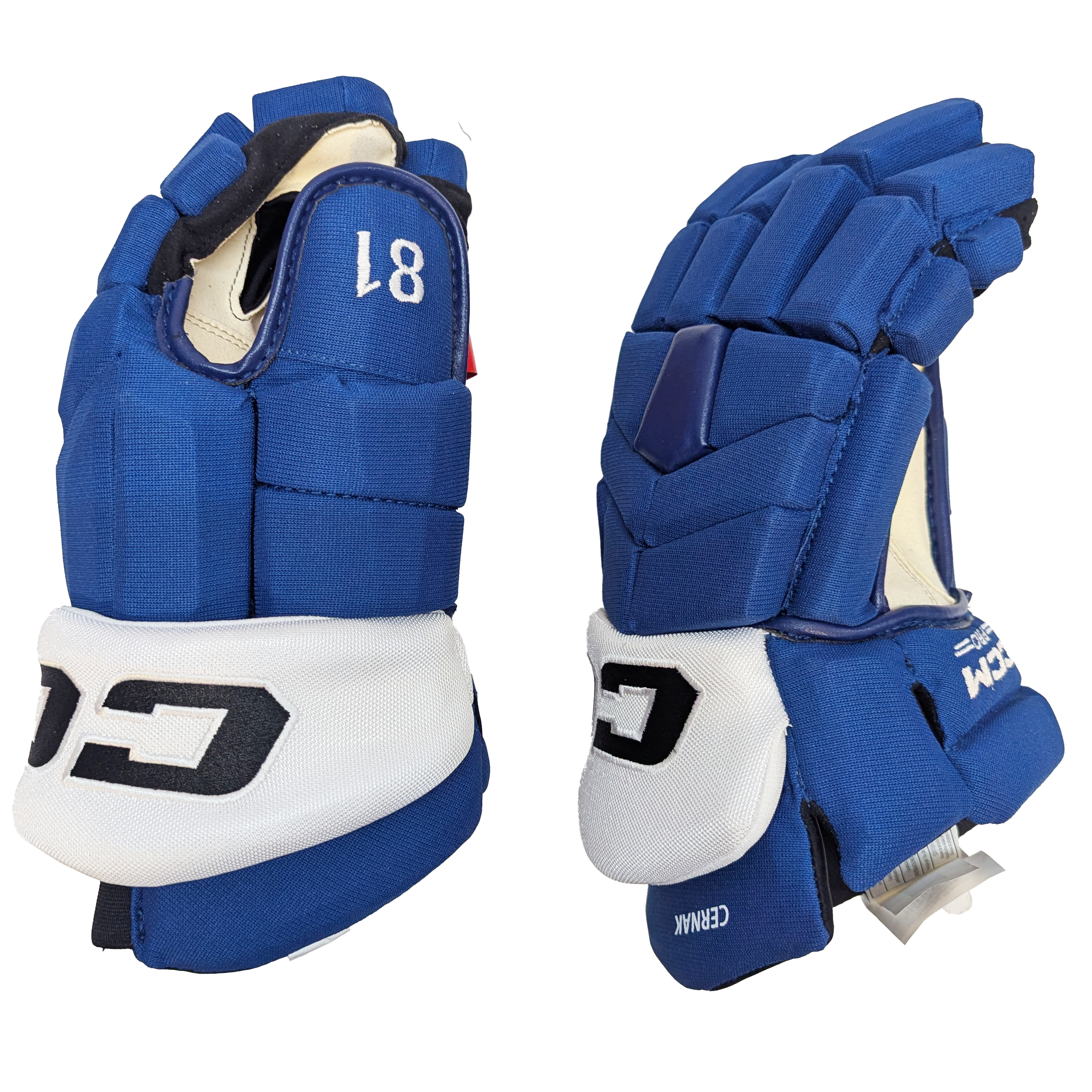 CCM HGTK - Gant NHL Pro Stock - Erik Černák (Bleu/Blanc)