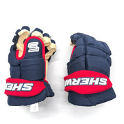 Sherwood  Pro - NHL Pro Stock Glove - Columbus Blue Jackets (Navy/Red)
