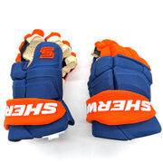 Sherwood  Pro - NHL Pro Stock Glove - Edmonton Oilers (Blue/Orange)