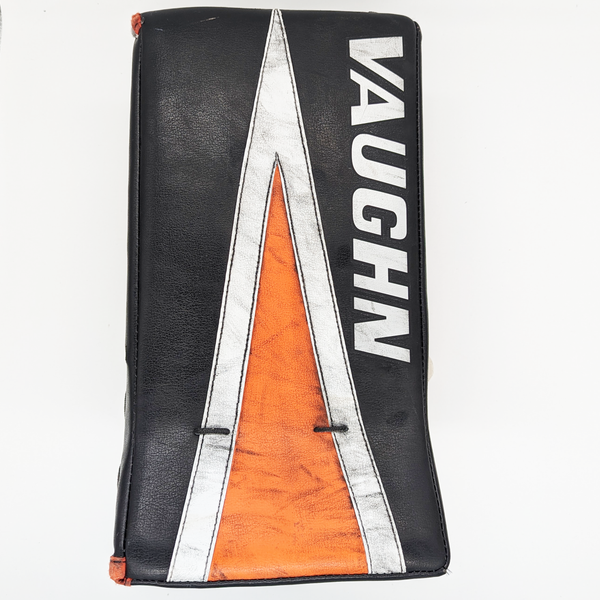 Vaughn Ventus SLR - Used Pro Stock Goalie Blocker (Black/Orange/White)