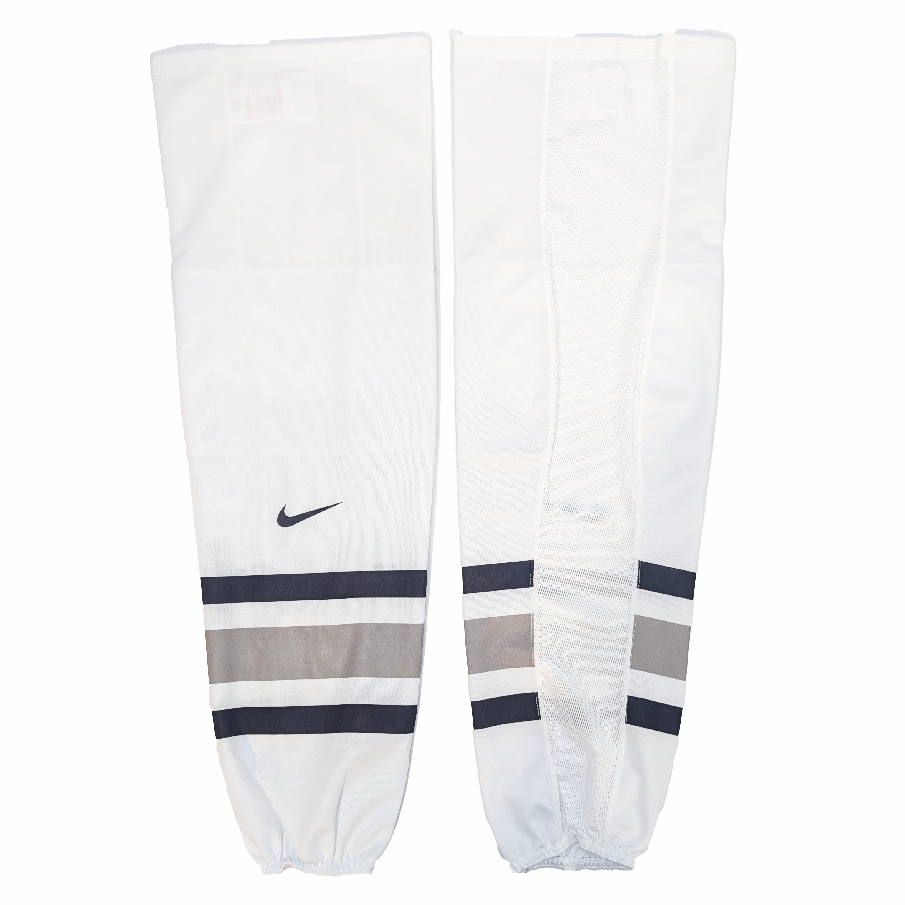 Nike New NCAA Nike Hockey Sock White Black Grey HockeyStickMan Canada
