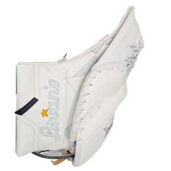 Brian's Custom - AHL Pro Stock Goalie Trapper (Blanc/Noir/Argent)