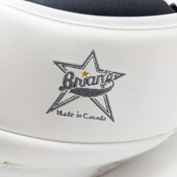 Brian's Custom - AHL Pro Stock Goalie Trapper (Blanc/Noir/Argent)
