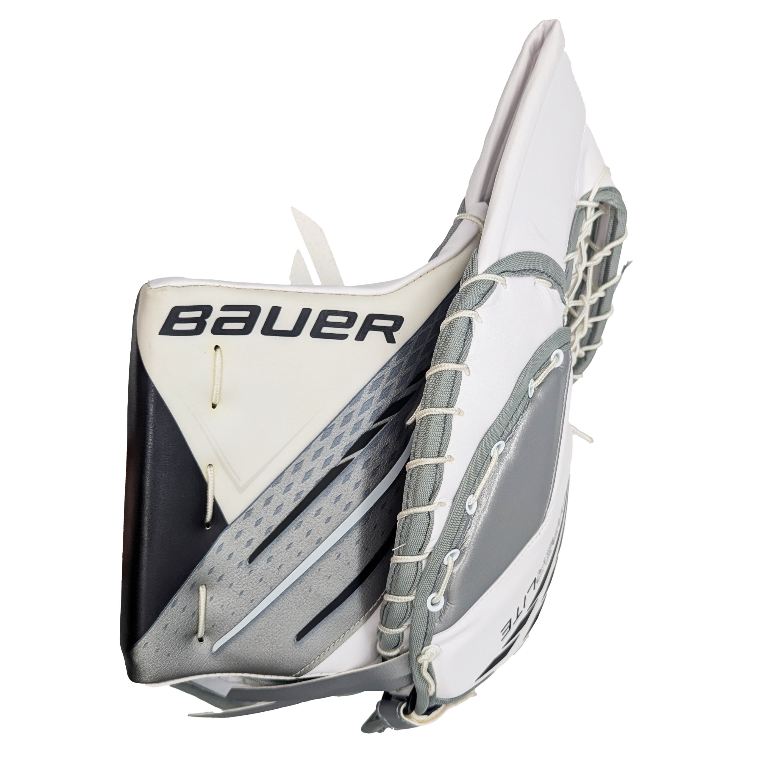 Bauer Vapor Hyperlite - AHL Pro Stock Goalie Trapper (Blanc/Noir/Argent)