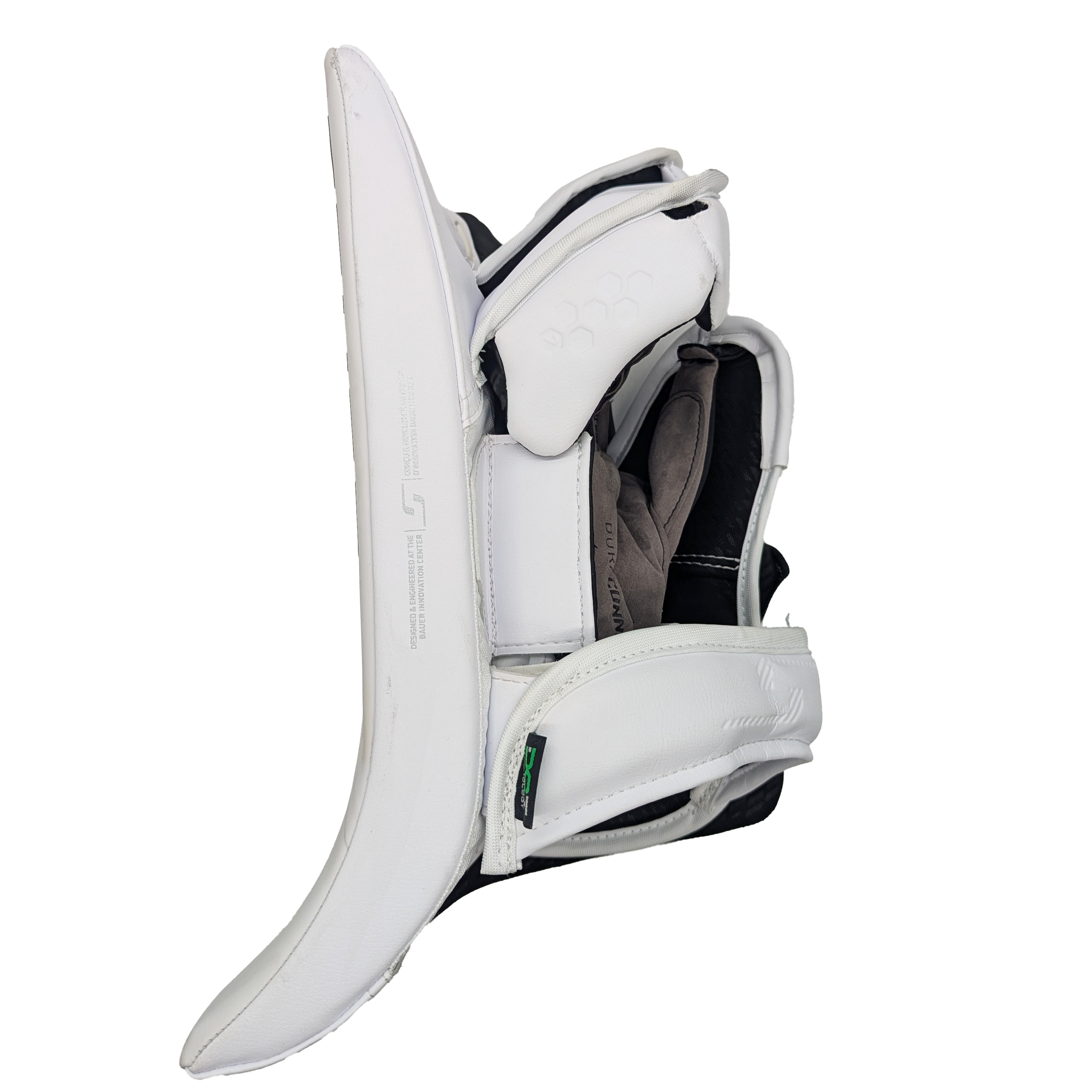 Bauer Supreme Shadow – Bloqueur de gardien de but AHL Pro Stock d'occasion (blanc)