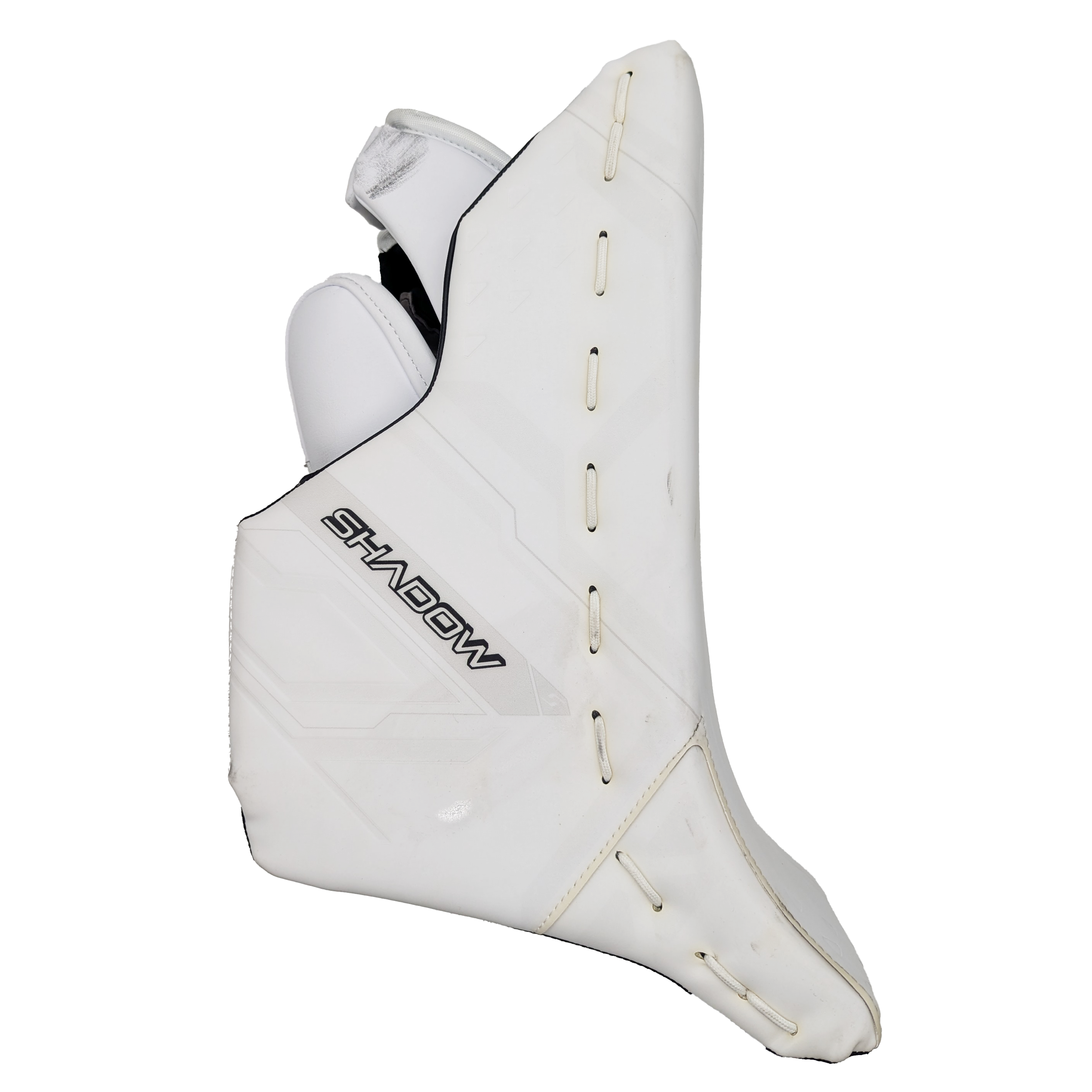 Bauer Supreme Shadow- Used AHL Pro Stock Goalie Blocker (White)