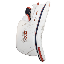 CCM Axis - Bloqueur de gardien de but WHL Pro Stock d'occasion (blanc/orange/bleu marine)