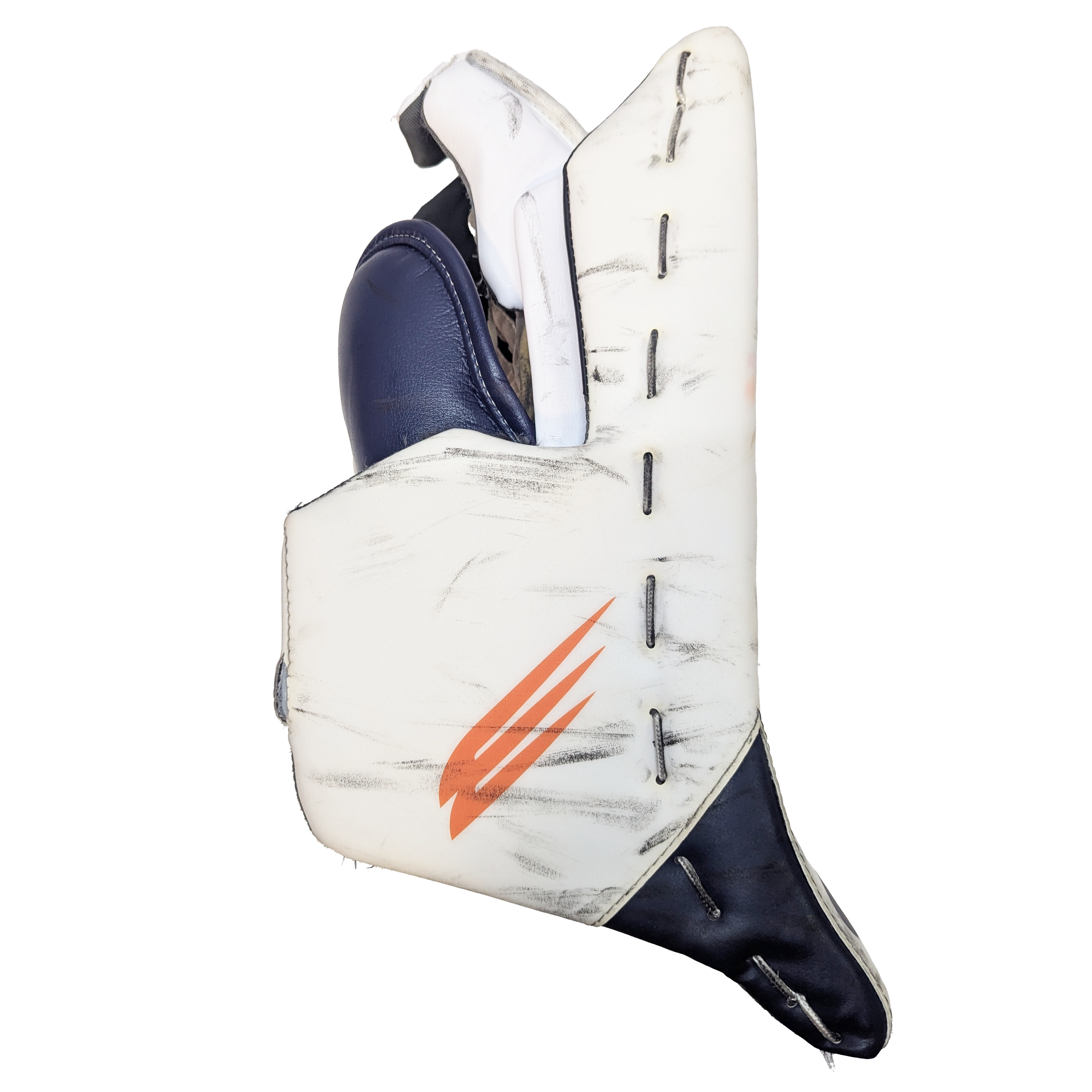Bauer Vapor Hyperlite - WHL Pro Stock Goalie Blocker (White/Navy/Orange)