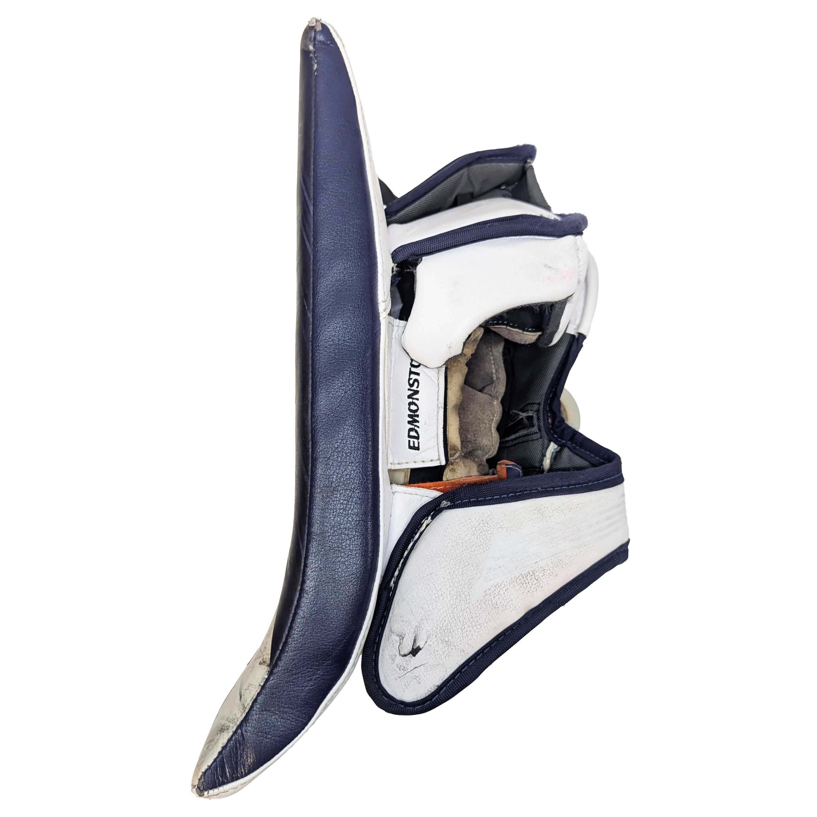 Bauer Vapor Hyperlite 2 - Bloqueur de gardien de but professionnel WHL (blanc/bleu marine/orange)