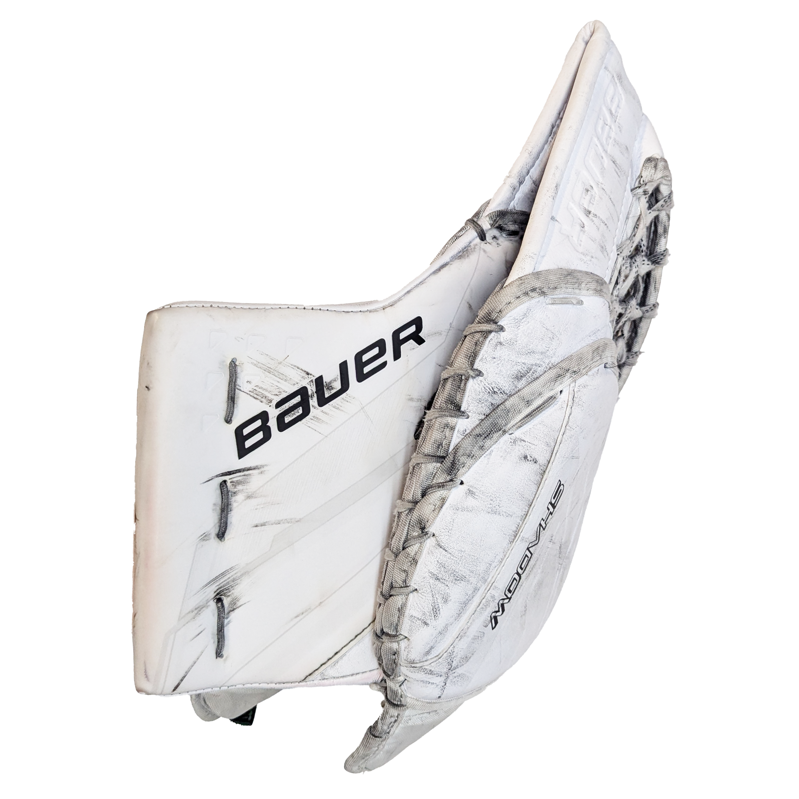 Bauer Supreme Shadow - Used WHL Pro Stock Goalie Trapper (White)