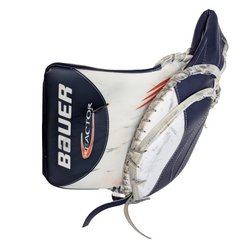 Bauer Vapor Hyperlite - Used WHL Pro Stock Goalie Trapper (White/Navy/Orange) *Dressed as Reactor*