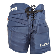 CCM HPG12A - Pantalon de gardien de but de hockey NCAA Pro Stock (bleu marine/orange/blanc)