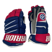 Warrior Alpha QX - Gant NHL Pro Stock - Mike Hoffman (Bleu/Rouge/Blanc)