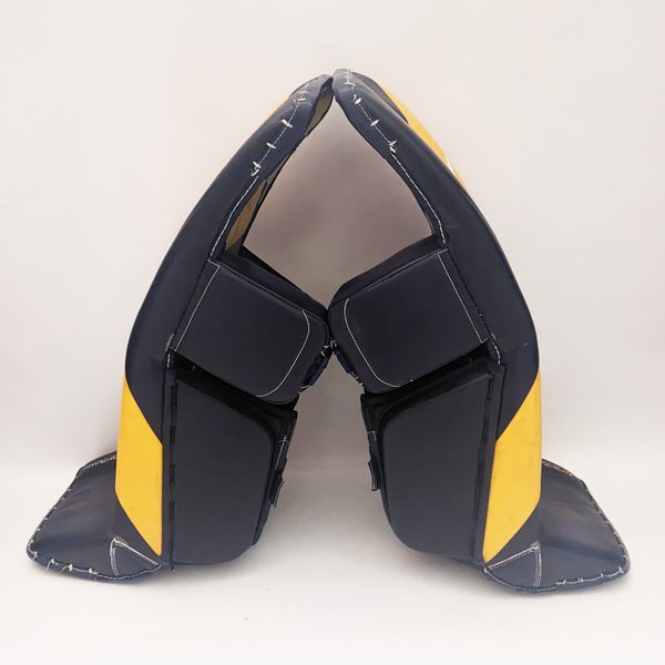Bauer Vapor HyperLite - Pro Stock Goalie Pads (Navy/Yellow)