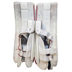 CCM Extreme Flex 6 - Ensemble complet de gardien de but senior AHL Pro Stock d'occasion (blanc/rouge/jaune)