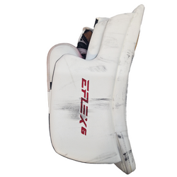 CCM Extreme Flex 6 - Ensemble complet de gardien de but senior AHL Pro Stock d'occasion (blanc/rouge/jaune)