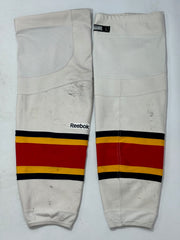 QMJHL - Used CCM Hockey Sock (White/Navy/Yellow/Red)
