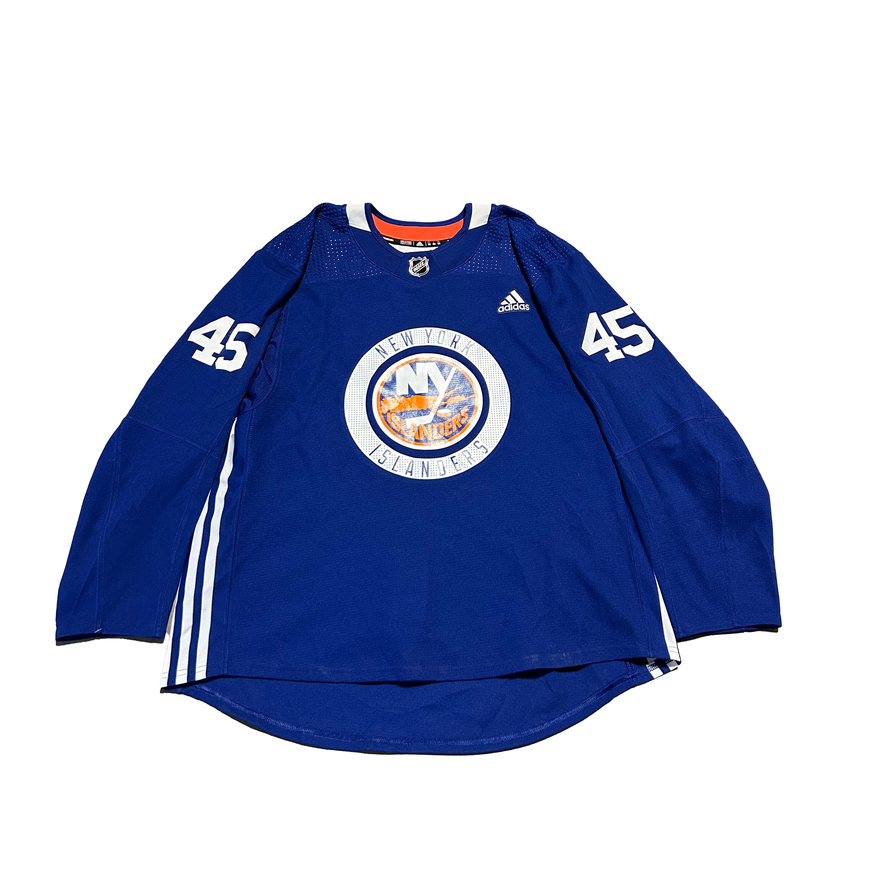 NHL - Used New York Islanders Adidas Practice Jersey With Namebars (Blue)