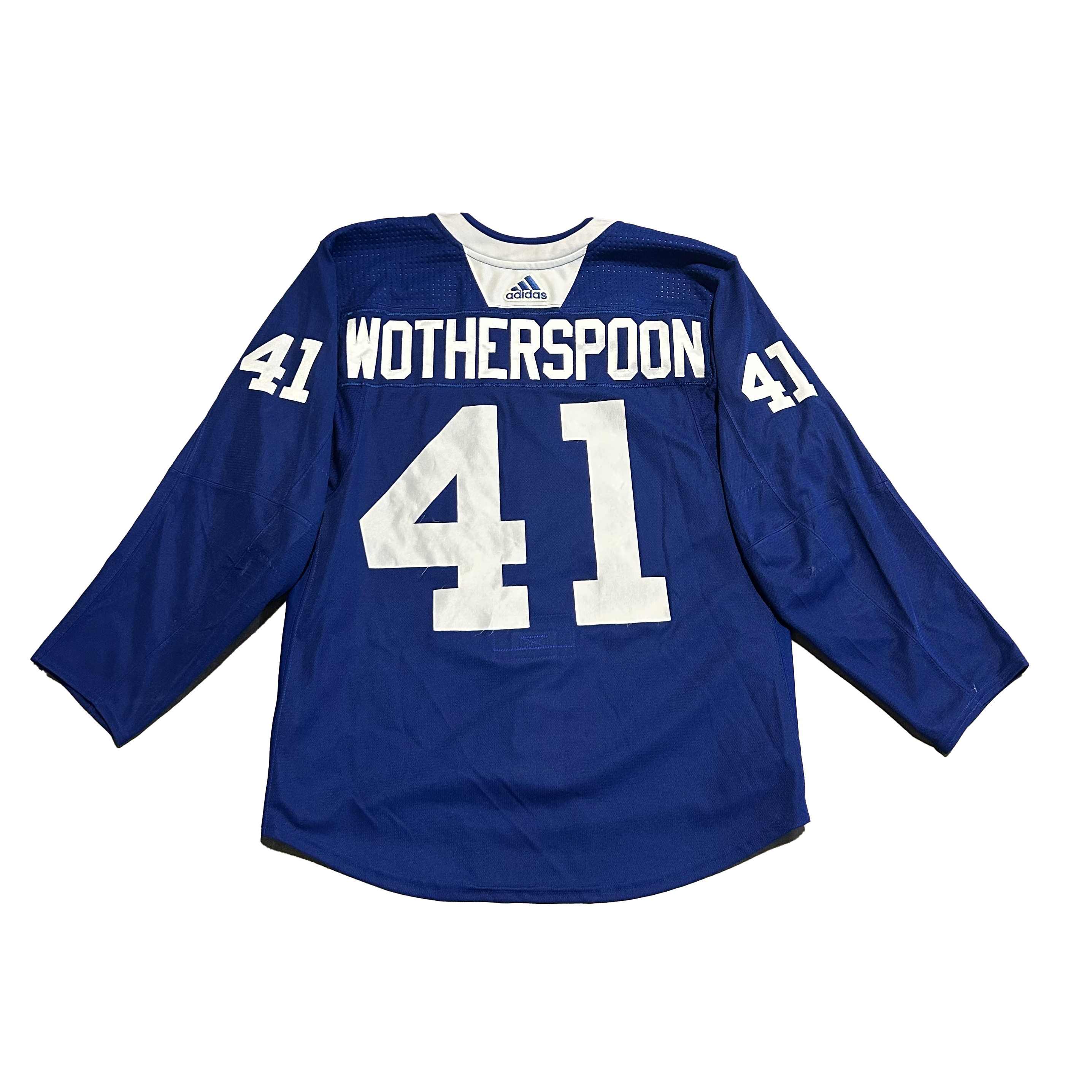 NHL - Used New York Islanders Adidas Practice Jersey With Namebars (Blue)