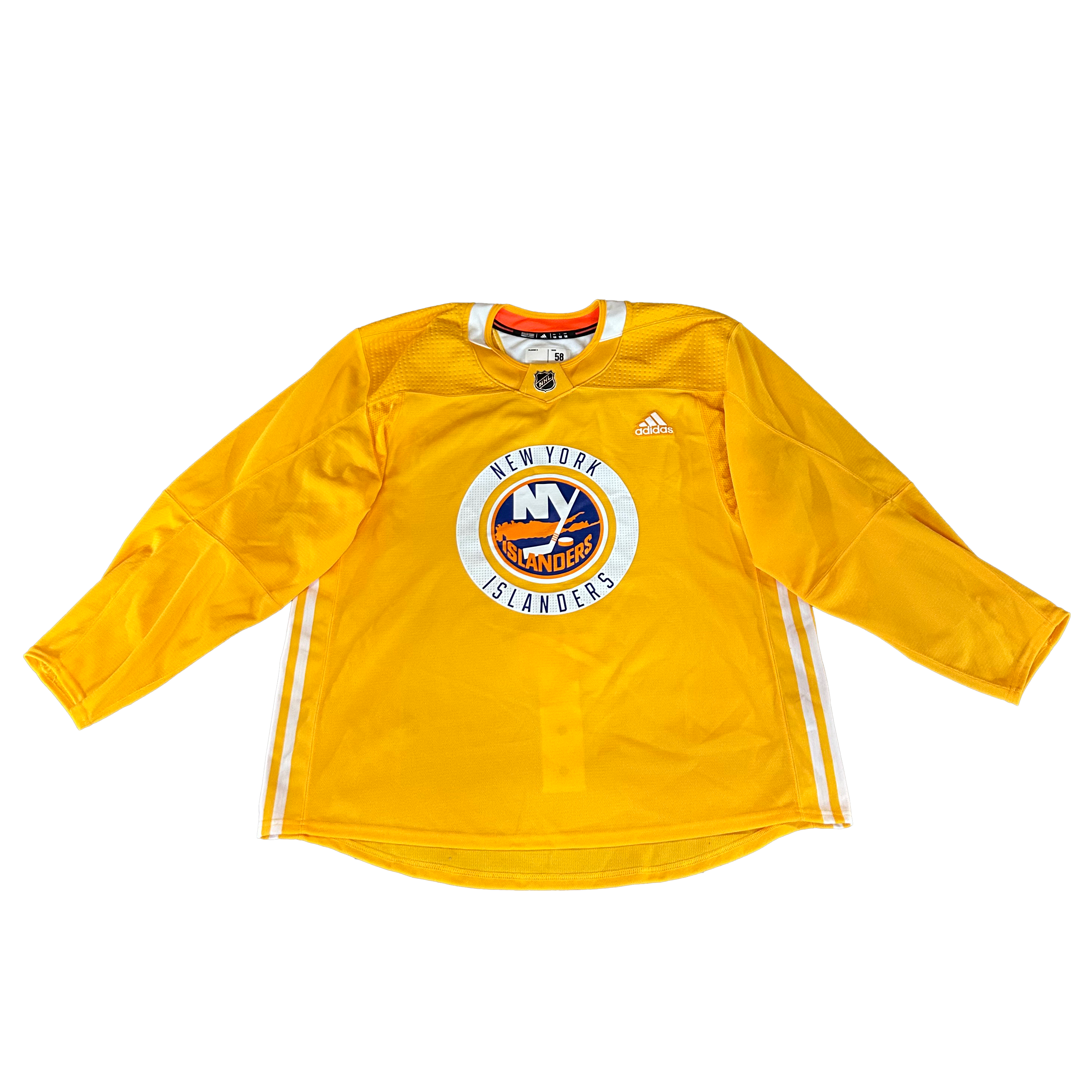 NHL - Used New York Islanders Adidas Practice Jersey (Yellow)