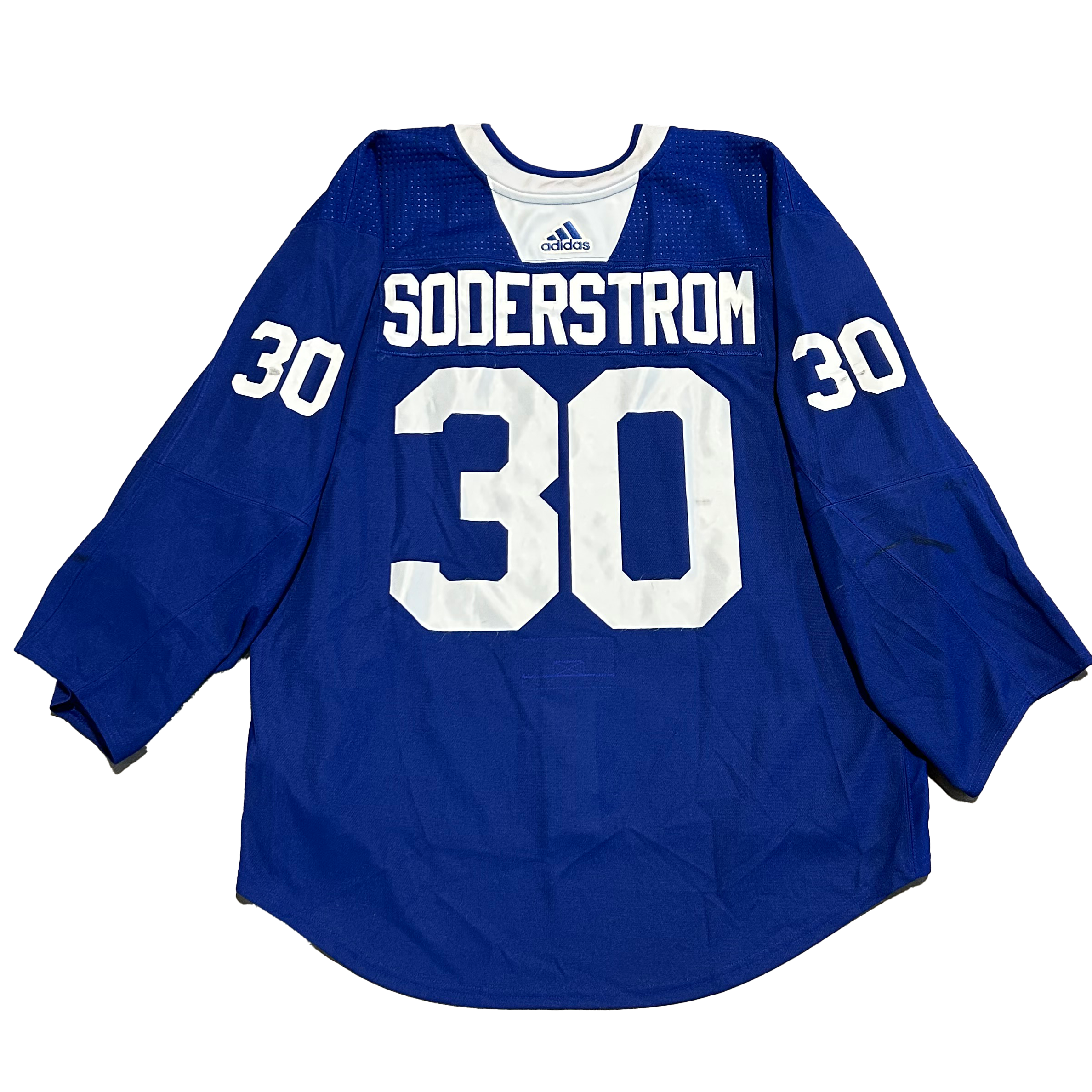 NHL - Used New York Islanders Adidas Practice Jersey With Namebars (Blue)