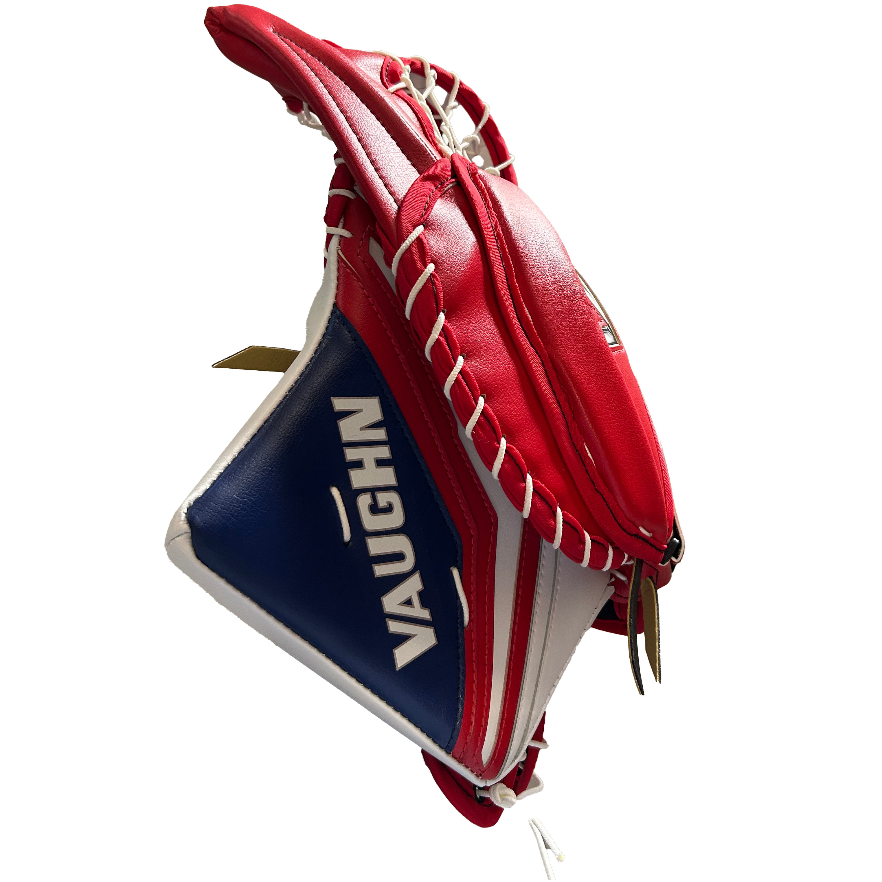 Vaughn Velocity V10 - New Pro Stock Goalie Glove (White/Red/Navy)