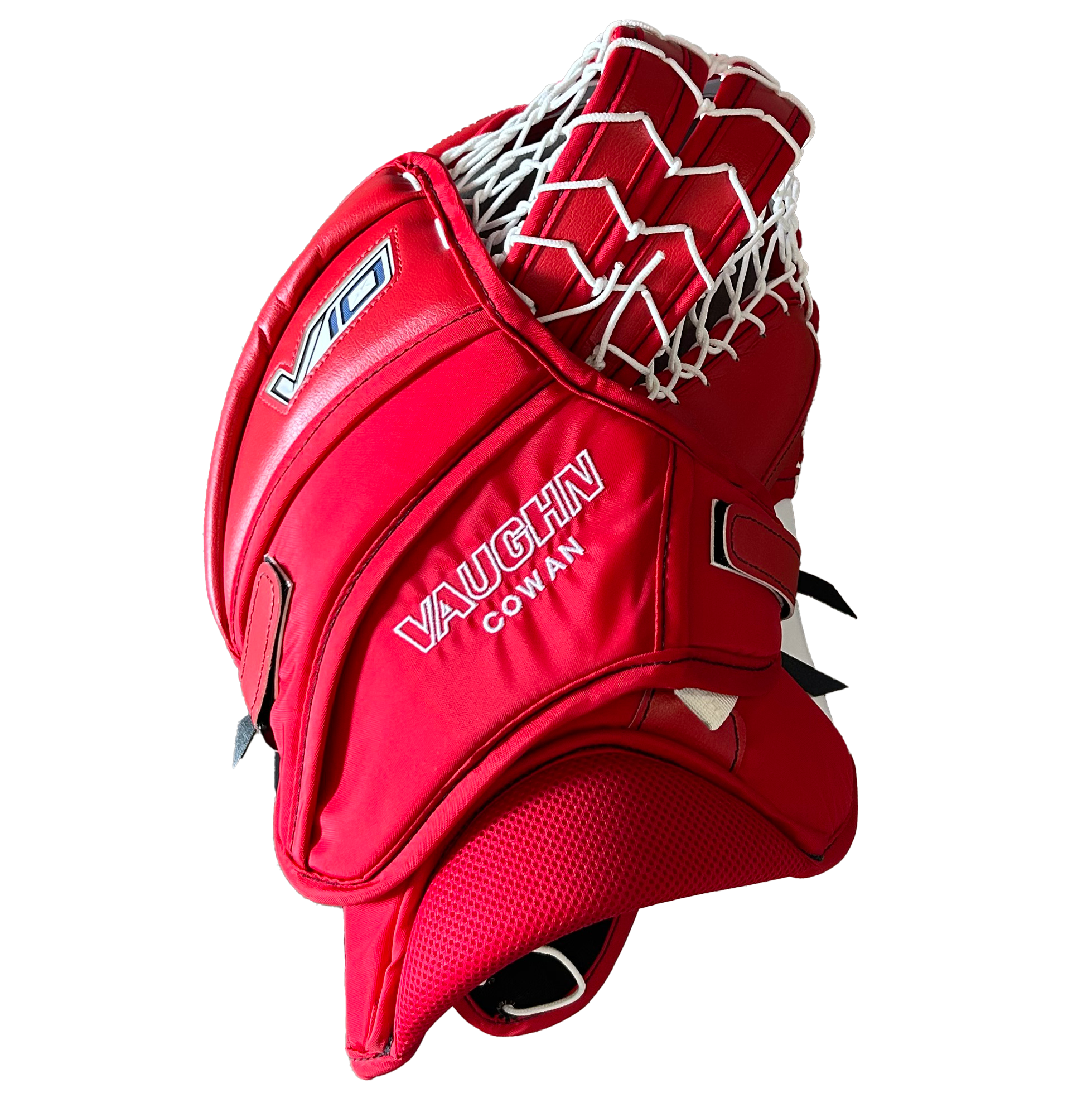 Vaughn Velocity V10 - New Pro Stock Goalie Glove (White/Red/Navy)