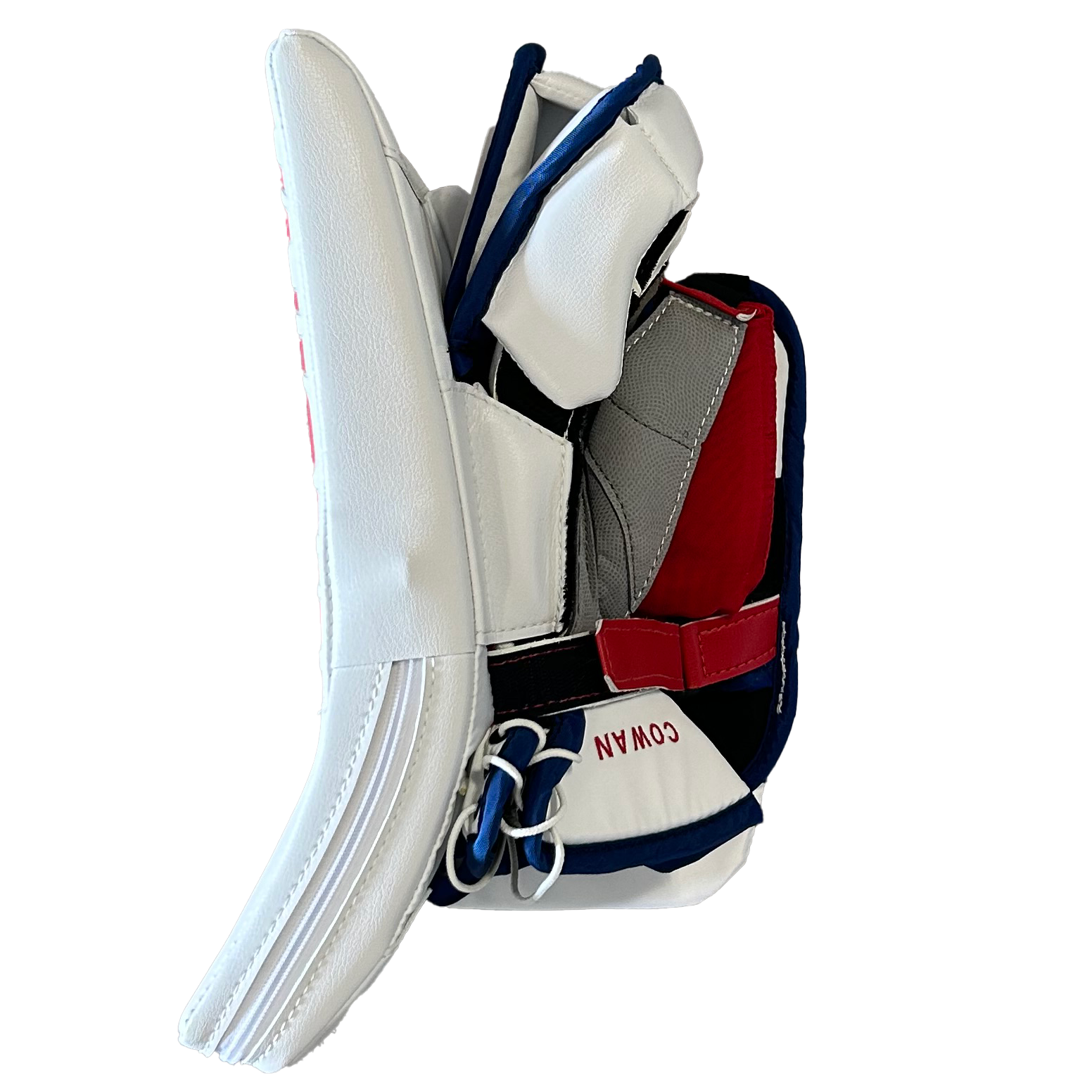 Vaughn Velocity V10 - Pro Stock Goalie Blocker (White/Red/Navy)