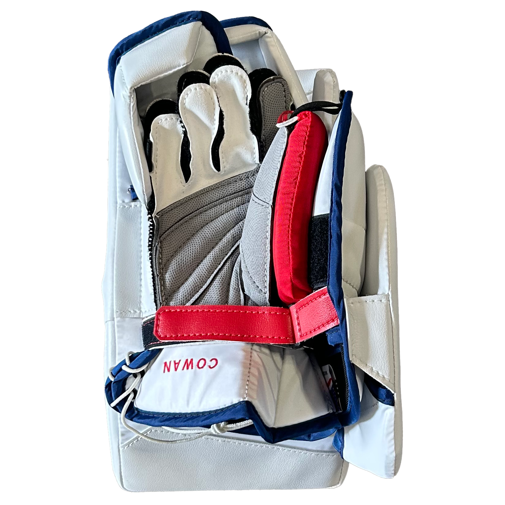 Vaughn Velocity V10 - Pro Stock Goalie Blocker (White/Red/Navy)