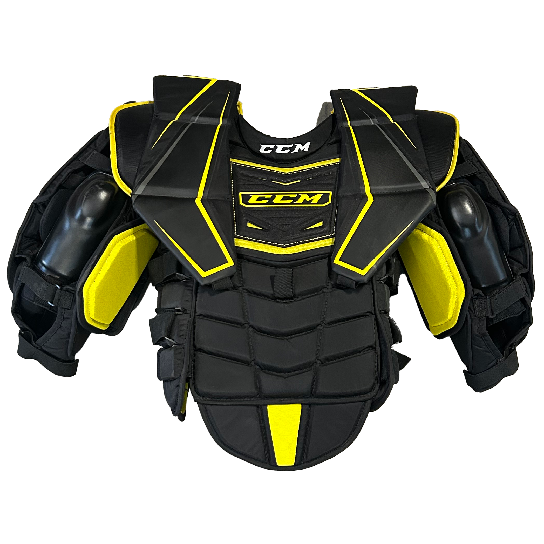 CCM Premier R1.9 - Pro Stock Goalie Chest Protector - Intermediate (Black/Yellow)