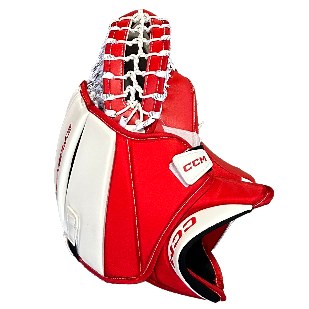 CCM Extreme Flex 7 Pro - Pro Stock Goalie Trapper (Red/White/Grey)