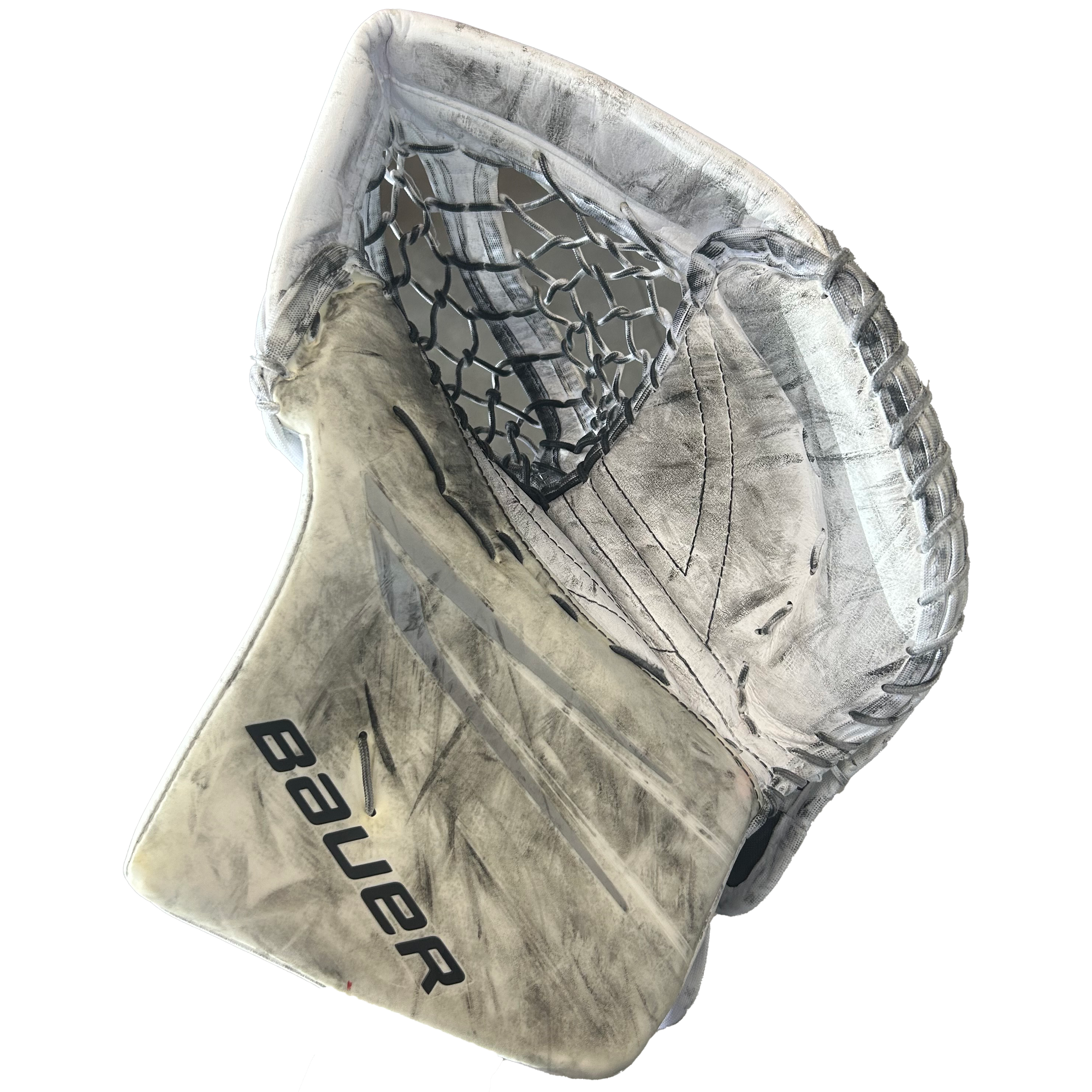 Bauer Vapor Hyperlite 2 - Used Pro Stock Goalie Glove (White)
