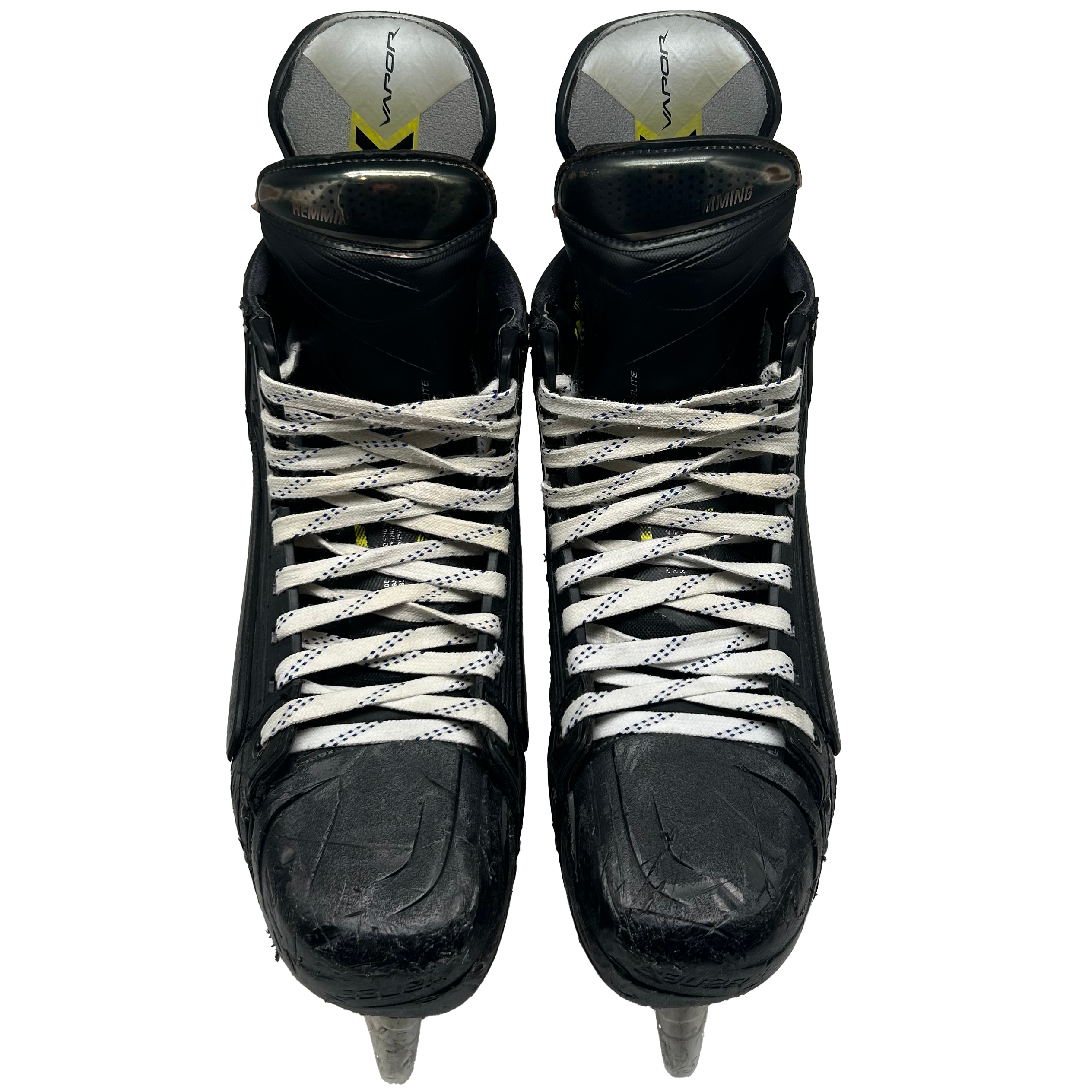 Bauer Vapor Hyperlite 2 - Used Pro Stock Hockey Skates - Size 8 with Shot Blockers